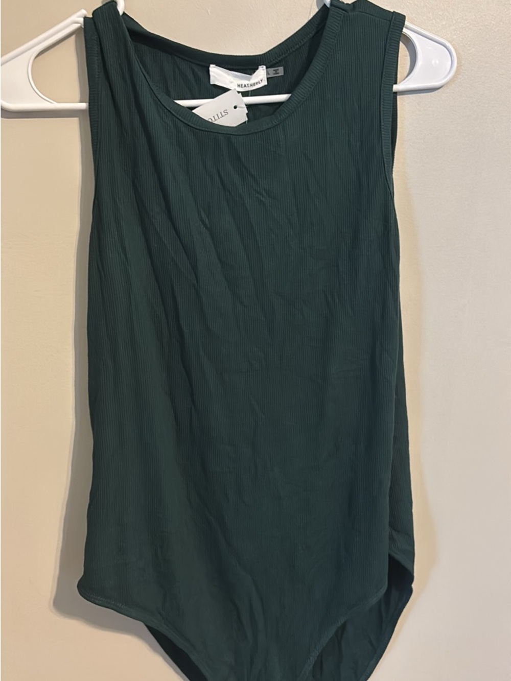 Heath Ceramics Ribbed Sleeveless Bodysuit - Forest Green